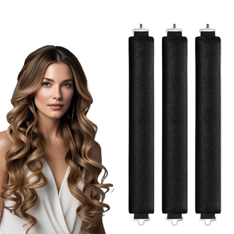No Heat Hair Curling Rod Set | Soft Silk Heatless Hair Curler for Natural Waves