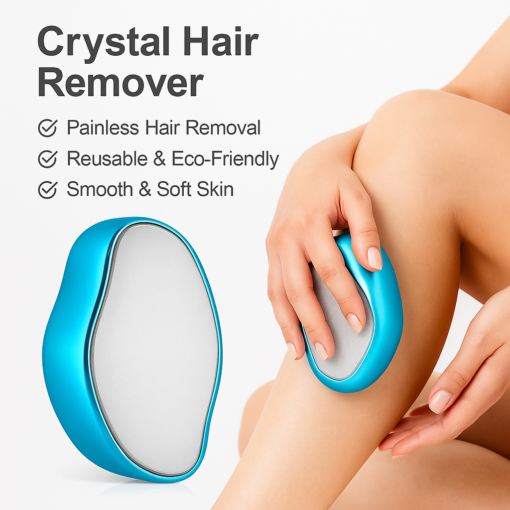 Crystal Hair Eraser for Painless Hair Removal | Reusable Exfoliating Remover Tool Pack of 2