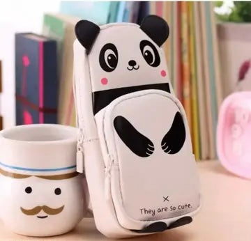πΌ Trendy Panda Style Multipurpose Pencil Pouch | Cute Stationery Organizer for Kids, Girls & Office Use