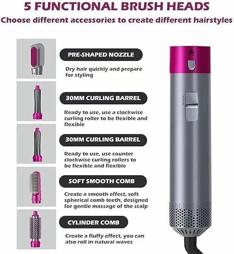 5 in 1 Hair Styler Dryer Brush for Women | Hair Curler, Straightener, Volumizer & Hot Air Brush