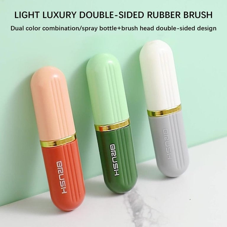 -in-1 Capsule Shoe Cleaning Brush with Spray Bottle – Portable & Stylish Shoe Care Kit