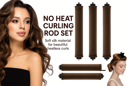No Heat Hair Curling Rod Set | Soft Silk Heatless Hair Curler for Natural Waves