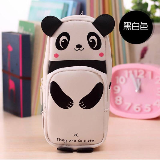 🐼 Trendy Panda Style Multipurpose Pencil Pouch | Cute Stationery Organizer for Kids, Girls & Office Use