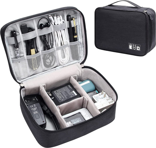 Electronics Accessories Organizer Bag | Waterproof Cable Storage Pouch for Cords, Chargers, USB, Power Bank & Gadgets – Travel Tech Kit Case